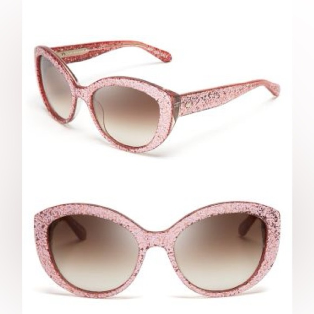 Kate Spade Pink Glitter Cat Eye Sunglasses